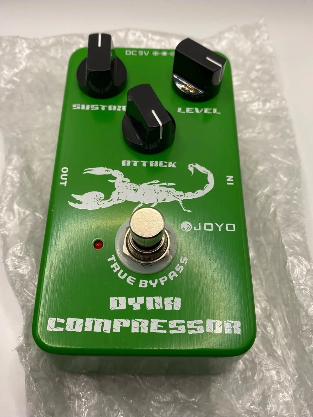 Green Guitar Effects Pedal - Compression/Utility Pedal